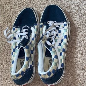 Blue checker vans